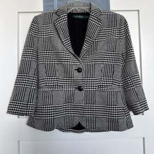 Lauren Ralph Lauren Herringbone Blazer Jacket Sz 4P